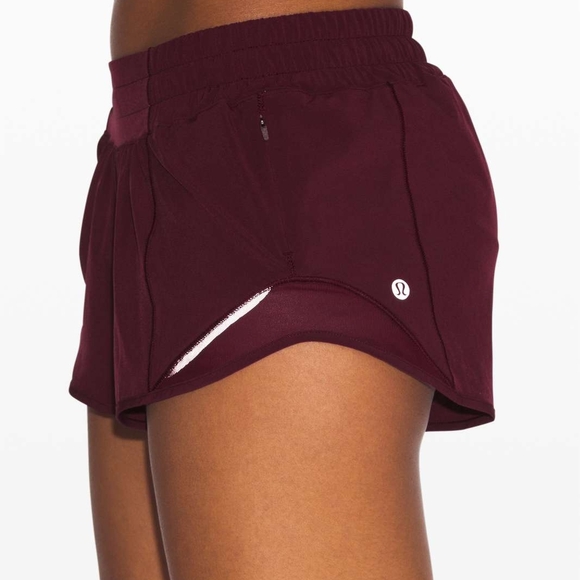Lululemon Athletica Dark Red Athletic Shorts Cassis EUC size 4 - Picture 7 of 9